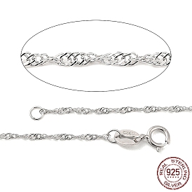 925 стерлингового серебра ожерелья, с застежками пружинного кольца
