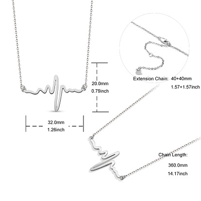 Ожерелья shegrace 925 из стерлингового серебра, с кабельными цепями, сердцебиение