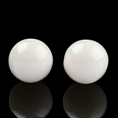 Des perles de résine opaques, ronde