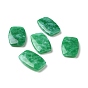 Perles de jade blanches naturelles teintes et chauffées, sans trou, rectangle