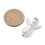 Perle d'imitation acrylique avec pendentifs en alliage, ange