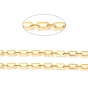 Brass Link Chains, Long-Lasting Plated, Unwelded, Flat Octagon & Round, with Spool, Cadmium Free & Nickel Free & Lead Free