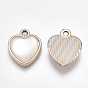 UV Plating Acrylic Pendants, with Acrylic Imitation Pearl, Heart