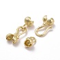 Locking Double Brass Bead Tips, Calotte Ends with Loops, Clamshell Knot Covers
