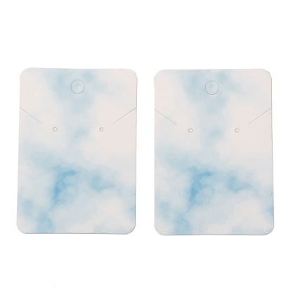 Paper Earring Display Cards, Rectangle with Marble Pattern