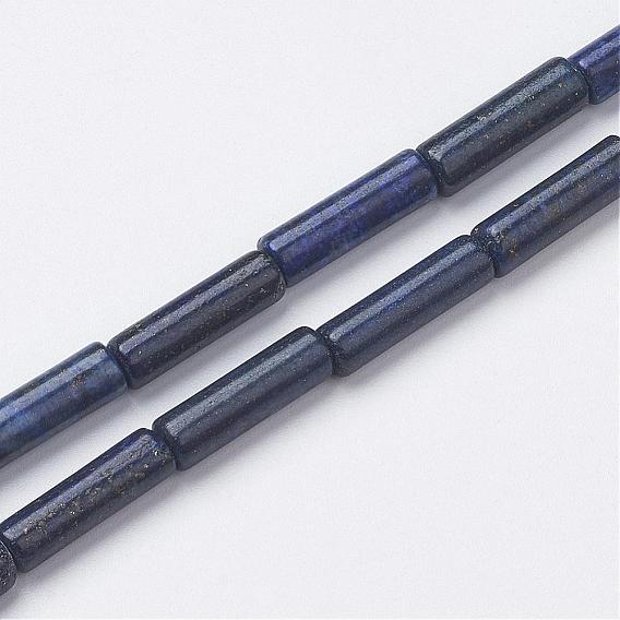 Naturales lapis lazuli de hebras de cuentas, teñido, tubo