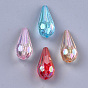 Transparent Acrylic Beads, AB Color, Faceted, Teardrop