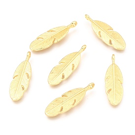 Alloy Pendants, Long-Lasting Plated, with Jump Ring, Leaf