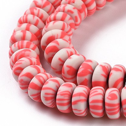 Handmade Polyester Clay Beads Strand, Abacus