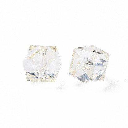 Transparent Acrylic Beads, Faceted, Rhombus