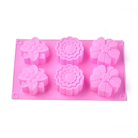 Flower Food Grade Silicone Molds, Fondant Molds, For DIY Cake Decoration, Chocolate, Candy, Soap Making