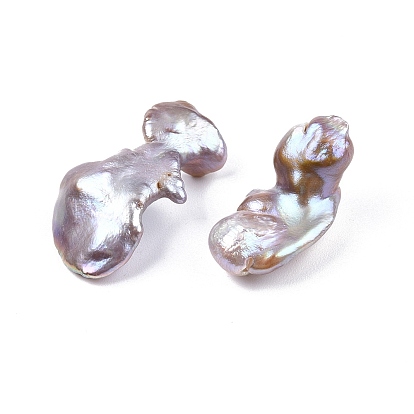 Perlas barrocas naturales barrocas, cuentas de perlas de agua dulce, ningún agujero, pepitas