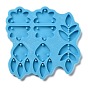 Moldes de silicona para colgantes diy con forma de nube, rombo y hoja, moldes de resina, para resina uv, fabricación de joyas de resina epoxi
