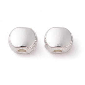 Alloy Spacer Beads, Long-Lasting Plated, Flat Oval Shape