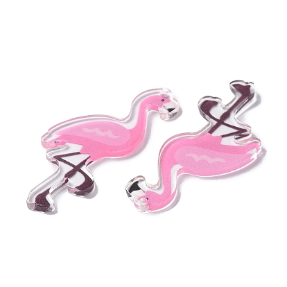 Acrylic Big Pendant, Flamingo