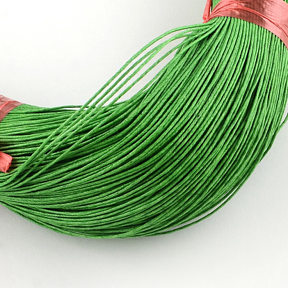 Cordon de coton ciré chinois, vert de mer moyen, 1mm, environ 382.76 yards (350m)/paquet