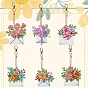 Kit de decoración colgante diy sobre de flores, Incluye bolsa de pedrería de resina., bolígrafo adhesivo de diamante, plato de bandeja y arcilla de cola