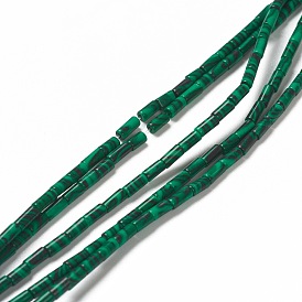 Perles synthétiques malachite brins, colonne