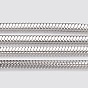 Placage sous vide 304 chaînes serpent carrées en acier inoxydable, avec bobine, soudé