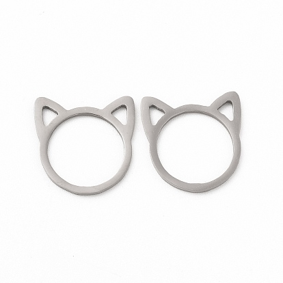 201 Stainless Steel Pendants, Cat Head Charms
