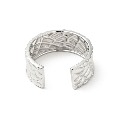 304 открытое кольцо из текстурированной нержавеющей стали для мужчин и женщин