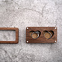Boîtes de rangement rectangulaires en bois pour bagues de mariage, avec couvercle magnétique visible, 2 Étui à bagues en bois avec fentes en forme de cœur pour la Saint-Valentin