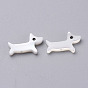 Puppy Natural Freshwater Shell Beads, Dog Silhouette