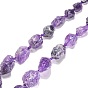 Natural Amethyst Beads Strands, Graduated Beads, Nuggets, 16~50x10~38x7~27mm, Hole: 1mm