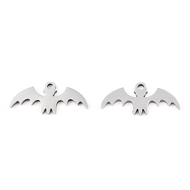 201 Stainless Steel Charms, Halloween, Bat