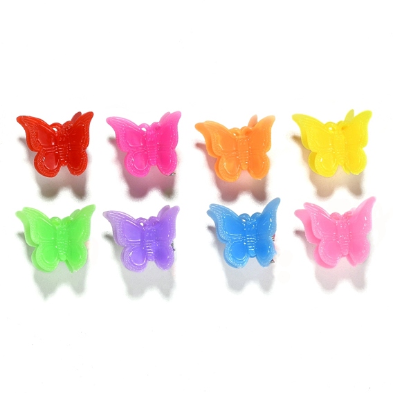 Enfants accessoires pour cheveux, plastique de pinces à cheveux griffes, papillon