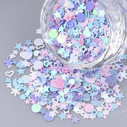 Ornament Accessories, PVC Plastic Paillette/Sequins Beads, No Hole/Undrilled Beads, Mixed Shapes