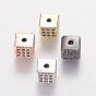 Micro en laiton pavent des perles cubes de zircone, cube, sans nickel et sans plomb et sans cadmium, clair