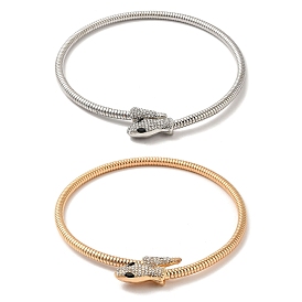 Colliers à chaîne serpent ronde en alliage, bracelet magnétique en strass serpent