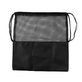 Polyester String Bags, Multi-use Gym Drawstring Bag, Mesh Carry Bag, Rectangle
