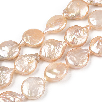 Perles de nacre naturelle brins Keshi, perle de culture d'eau douce, perles baroques, larme