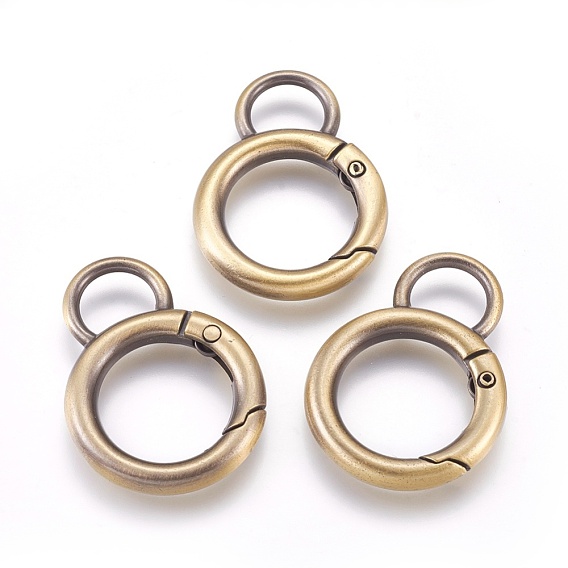 Alloy Key Clasps, Spring Gate Rings