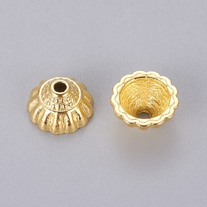 De style tibétain casquettes alliage de perles, sans plomb et sans cadmium, environ 10 mm de diamètre, épaisseur de 5.5mm, trou: 1.5 mm.