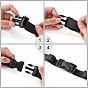 Pom libération de côté boucles en plastique, fermoirs de bracelet de survie, 43x20.5x7mm, Trou: 16x3mm