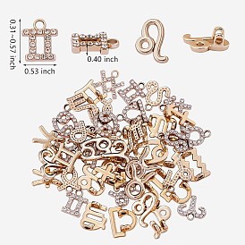 24Pcs Alloy Pendants, 12 Constellation Charms, Zodiac Sign Charms, for Jewelry Necklace Bracelet Earring Making Crafts