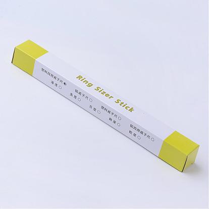 4 Types Measuring Size Plastic Ring Size Sticks, Ring Mandrel, American Hong Kong Japanese European Size