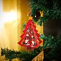 6 наборы 6 деревянные украшения в стиле рождественской елки и звезд и колокольчиков, елка висит украшения, для рождественской вечеринки подарок украшение дома
