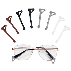 Gorgecraft 12 paires 4 couleurs lunettes en silicone oreillettes, supports de lunettes antidérapants