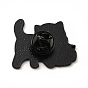 Perro con pin de esmalte de juguete, insignia creativa de aleación negra de electroforesis para ropa de mochila