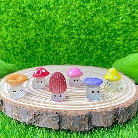 Luminous Resin Mushroom Ornaments, Micro Landscape Home Garden Dollhouse Accessories, Pretending Prop Decorations
