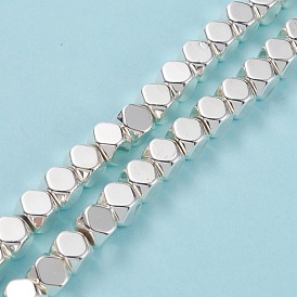 Non-magnétiques perles d'hématite synthétique brins, placage galvanique (rétention de couleur pendant 1 an), polyèdre