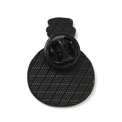 Pin esmaltado de calavera/ojo/corazón estilo punk, Broche de aleación de zinc negro para ropa mochila.