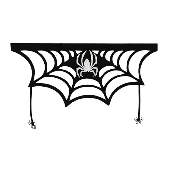 Décoration d'affichage en filet tissé d'araignée en tissu, pour la décoration festive et de fête sur le thème d'Halloween