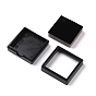Square Plastic Diamond Presentation Boxes, Small Jewelry Show Cases, with Clear Acrylic Windows and Sponge Mat Inside