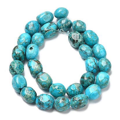 Natural Imperial Jasper Beads Strands, Dyed, Drum