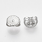 Brass Ear Nuts, Butterfly Earring Backs for Post Earrings, Nickel Free, Flat Round/Flower